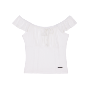 Rosefrantz Ribbon Shirring Sleeveless [Ivory]