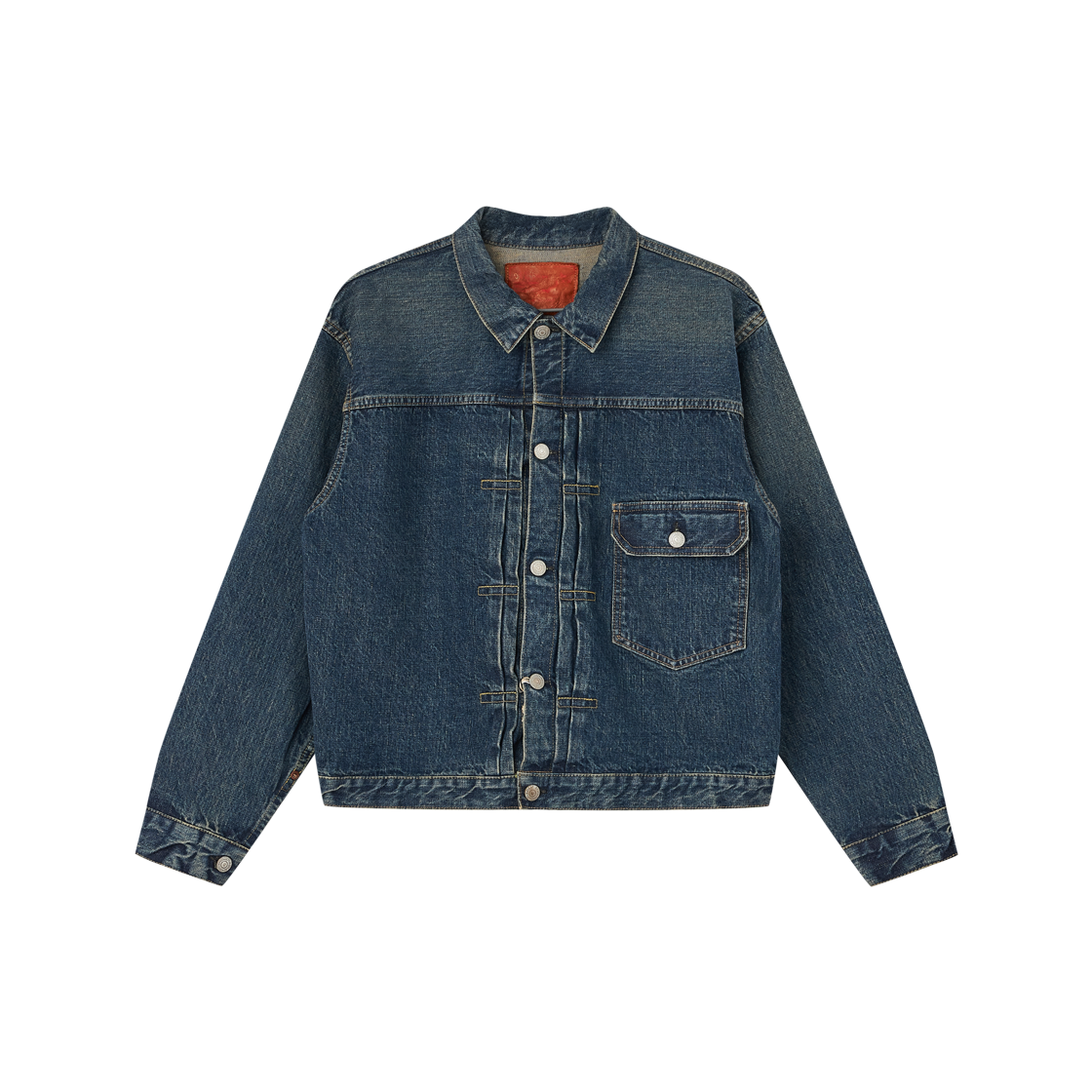 오어슬로우 타입1 40's 플리츠 프론트 블라우스 유즈드 워시 블루 - 26SS(Orslow Type1 40's Pleated Front Blouse Used Wash Blue - 26SS)