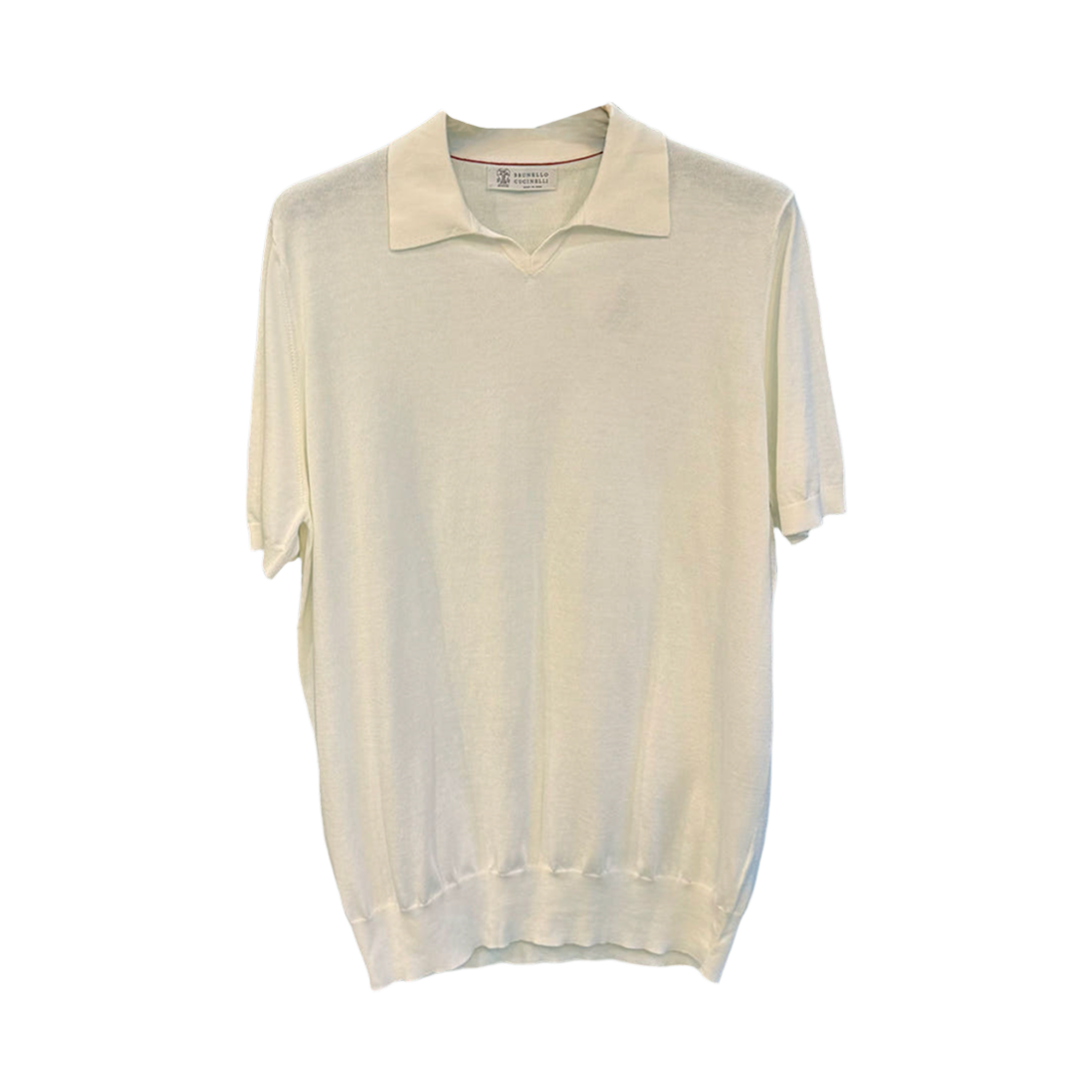 M29800145-CO312 Brunello Cucinelli Cotton English Polo Sweater Panama