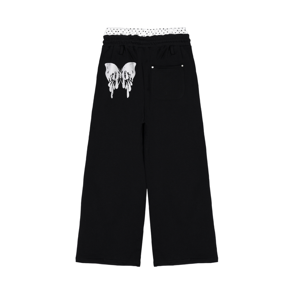 닉앤니콜 영거송 도트 멜팅 버터플라이 스웨트 팬츠 블랙(NICK&NICOLE × YOUNGER SONG Dot Melting Butterfly Sweat Pants Black) - 2