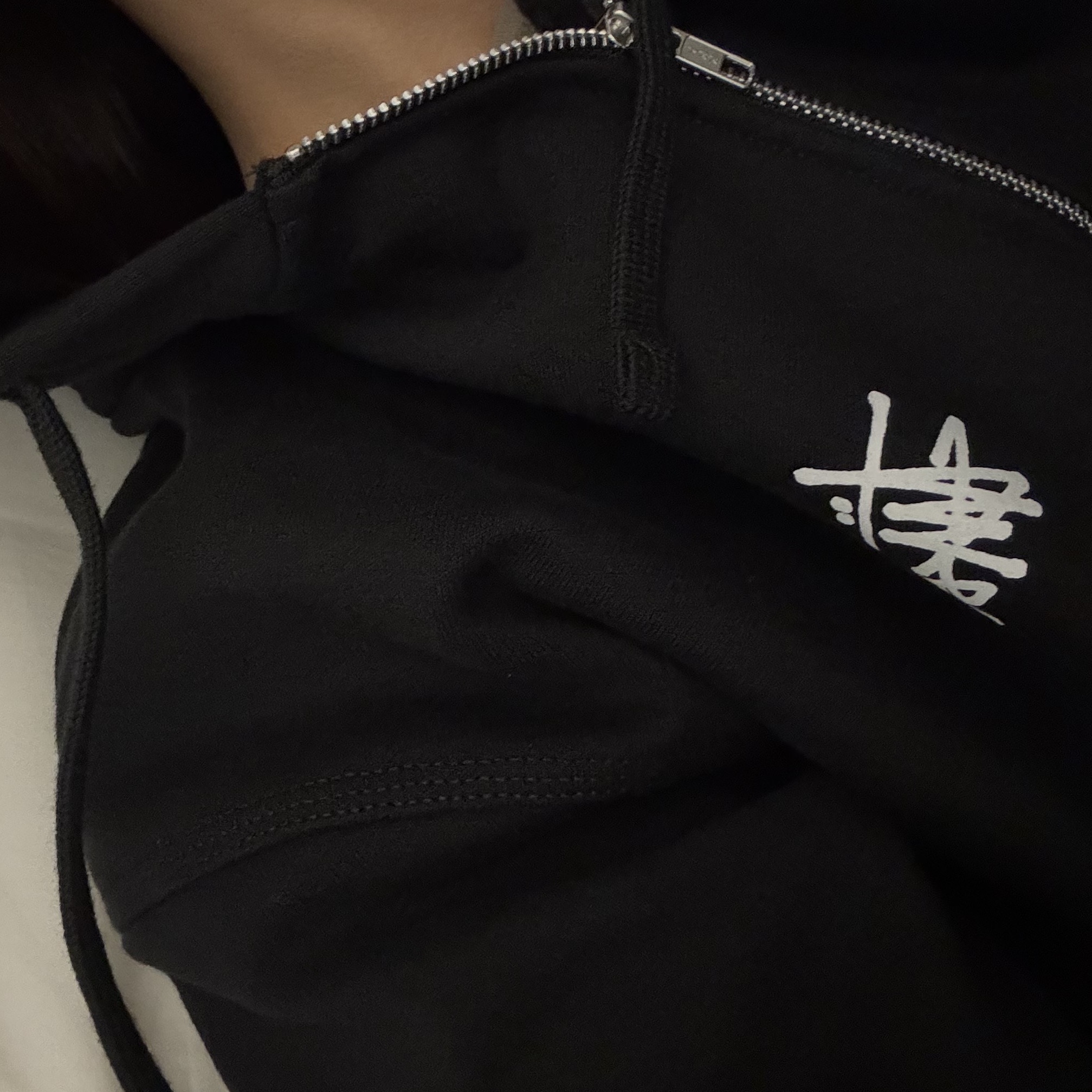 Stussy Basic Zip Hoodie Black 착용 스타일