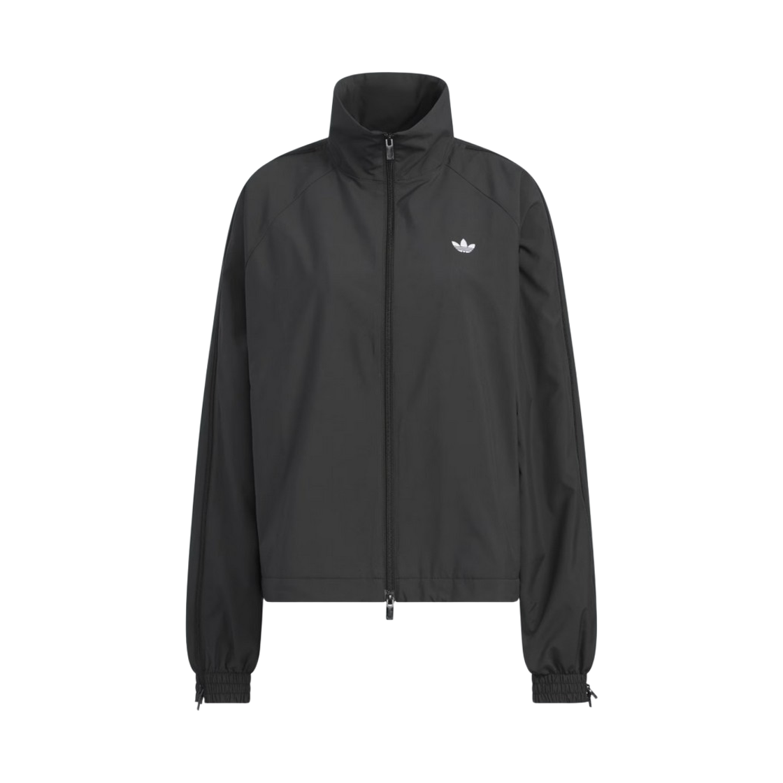 HZ0849 (W) Adidas Originals 3-Stripes Zip Track Top Black - KR Sizing