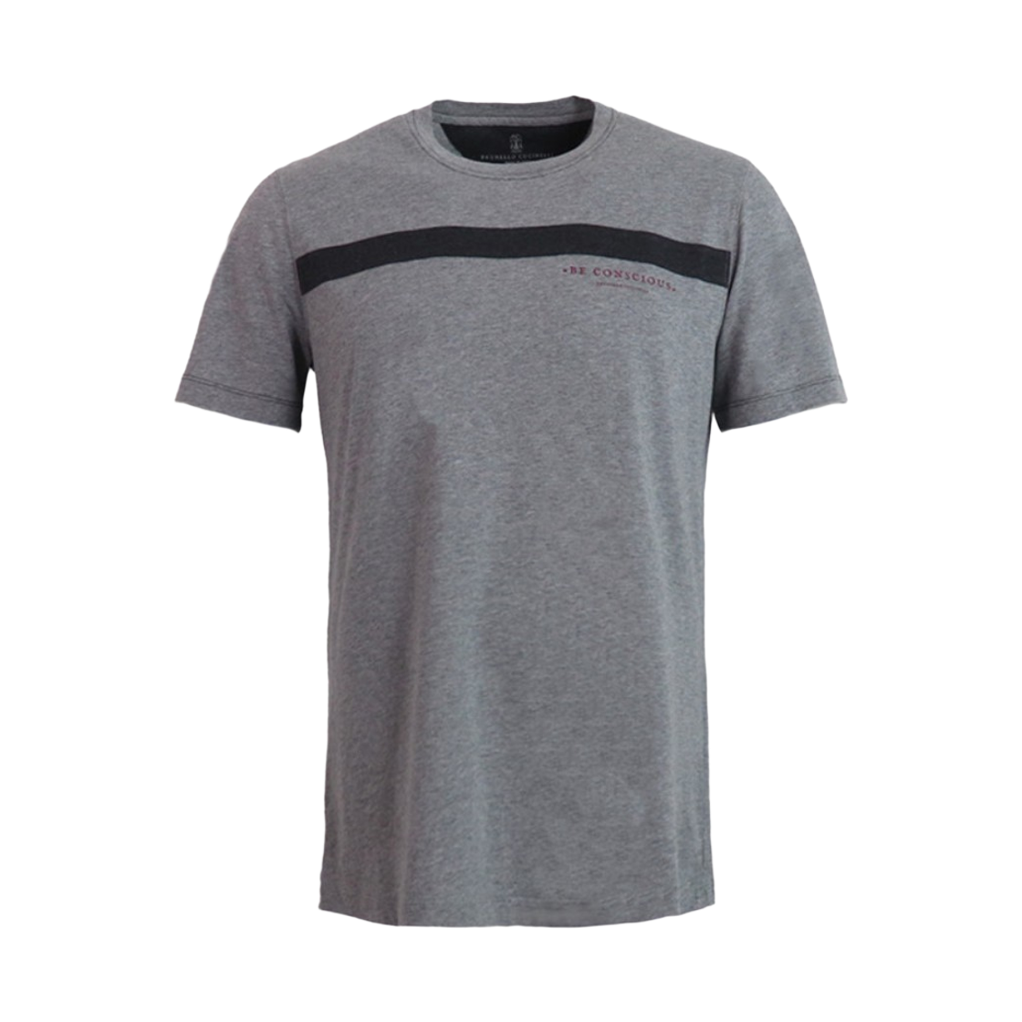 브루넬로 쿠치넬리 코튼 자수 로고 티셔츠 그레이(Brunello Cucinelli Cotton Embroidered Logo T-Shirt Grey)