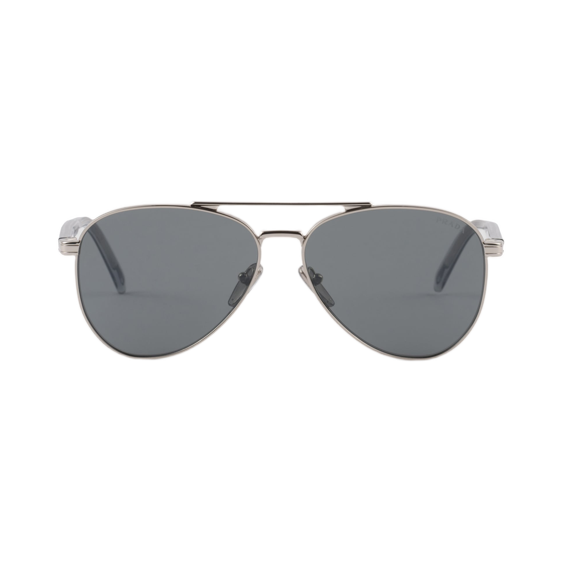 SPRA58-E1BC-FE175 Prada Sunglasses with Prada Logo Dark Gray Lenses