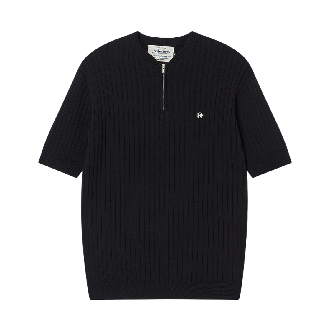 엔 아카이브 아카이브 텍스처 머슬핏 니트 블랙(N ARCHIVE Archive Texture Muscle Fit Knit Black)