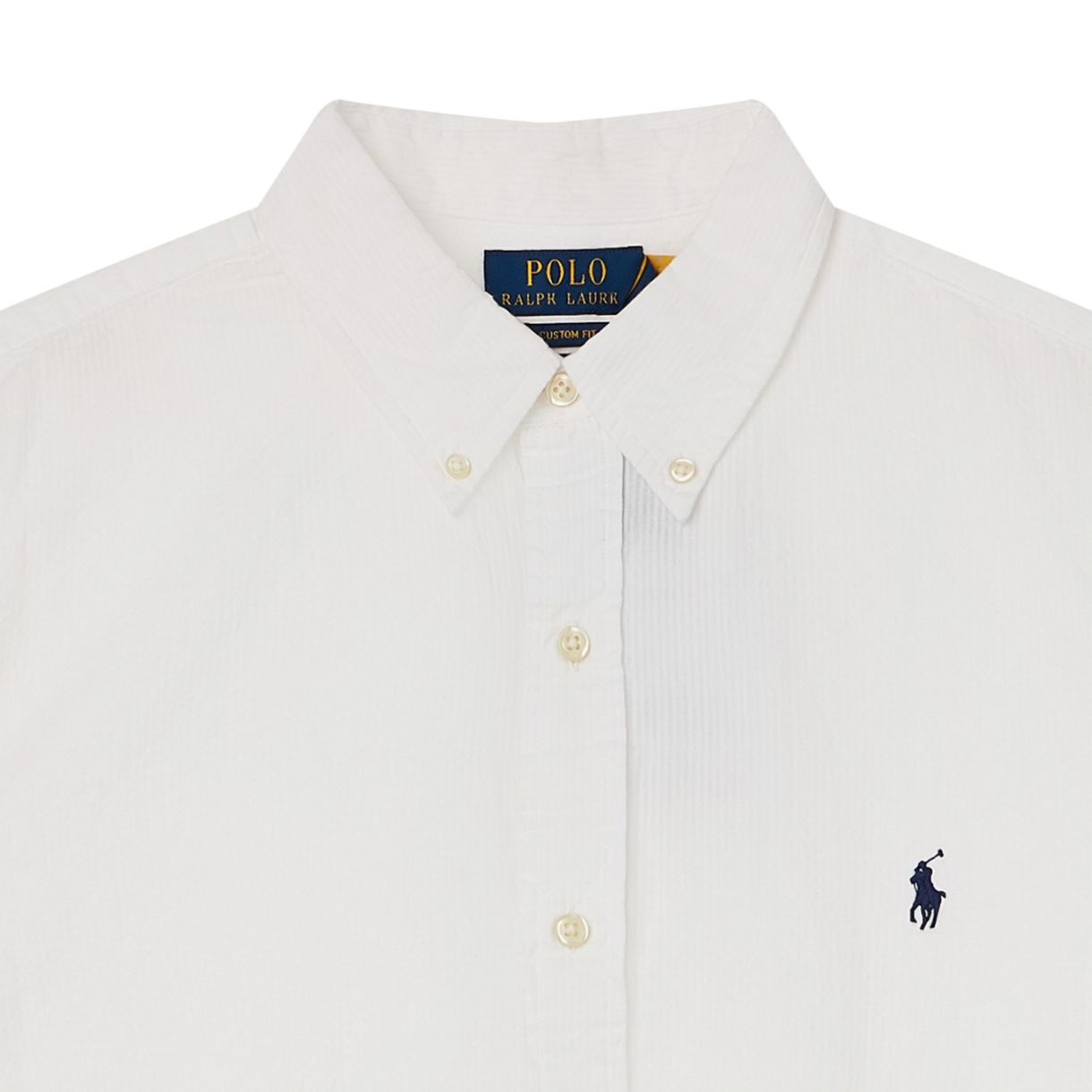 [10%적립] 폴로 랄프 로렌 커스텀핏 시어서커 셔츠 화이트 - 26SS([10%적립] Polo Ralph Lauren Custom Fit Seersucker Shirt White - 26SS) - 3