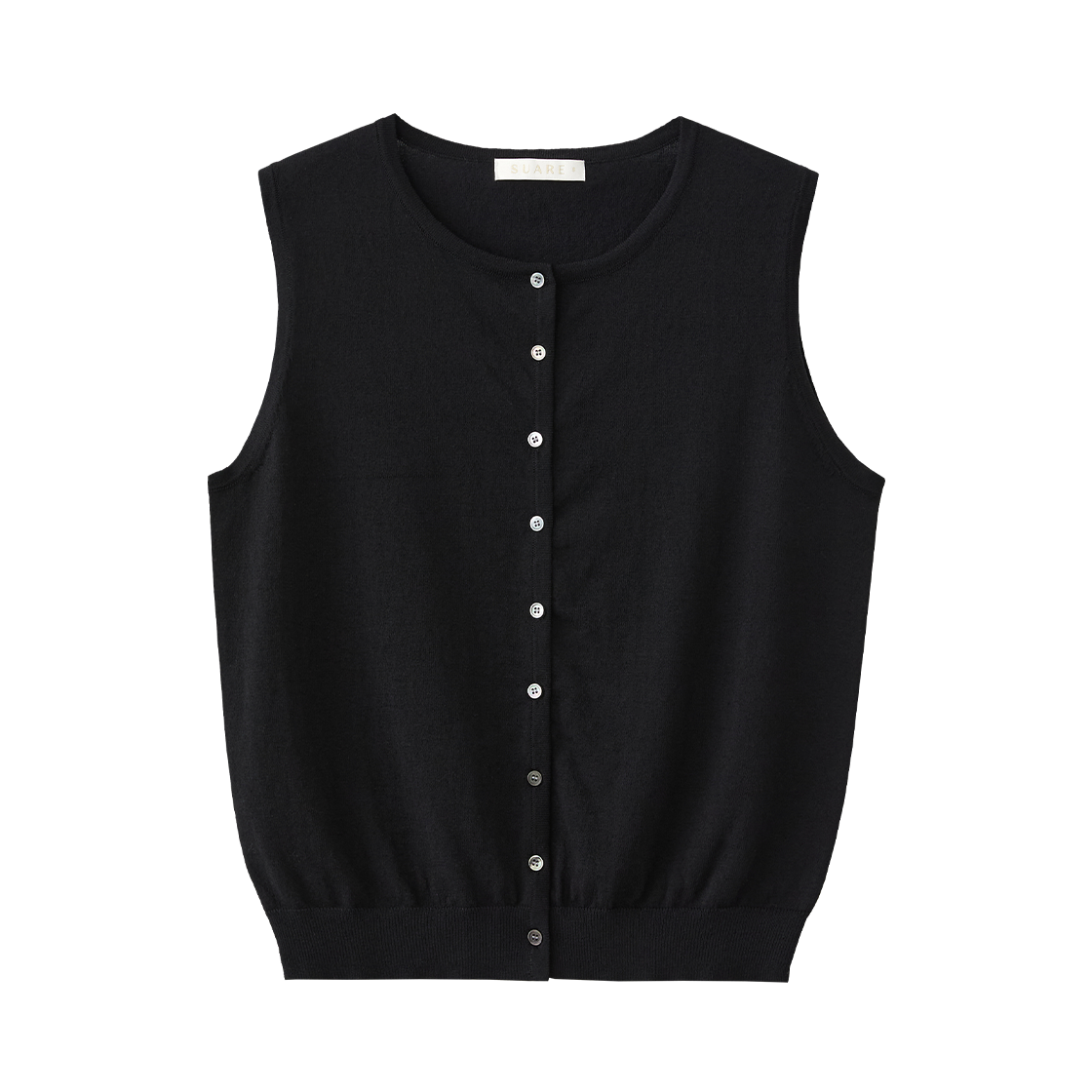 (우먼)린넨 코튼 베스트 블랙((W) Suare Women Linen Cotton Vest Black)
