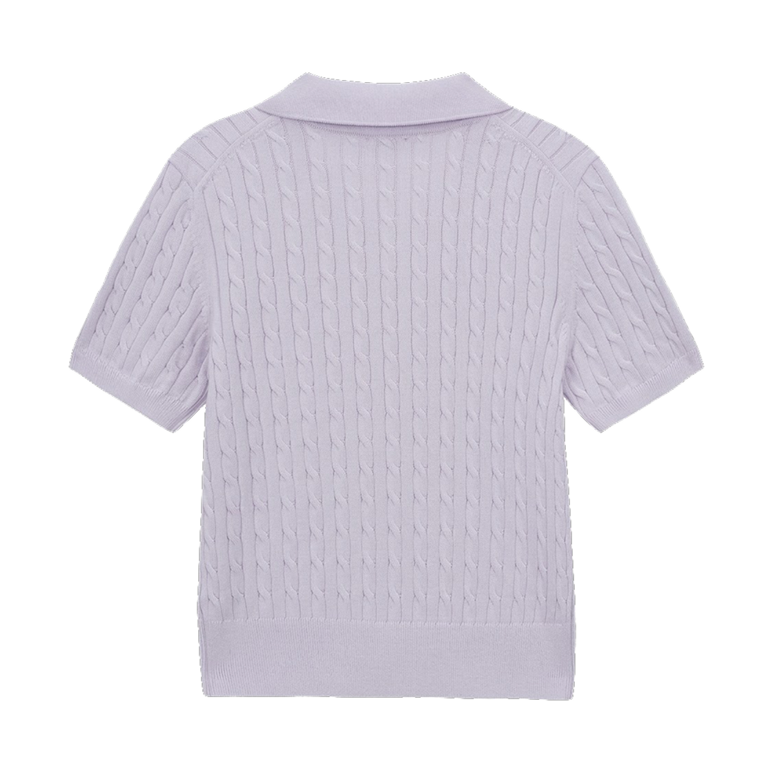 (W) 노스페이스 케이블 숏슬리브 폴로 스웨터 라일락 - 26SS((W) The North Face Cable S/S Polo Sweater Lilac - 26SS) - 2