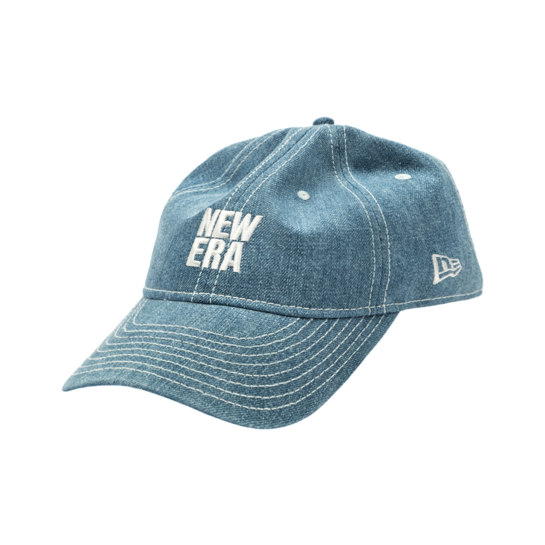 뉴에라 스퀘어 로고 데님 레더 스냅 언스트럭쳐 볼캡 블루 데님(New Era Square Logo Denim Leather Snap Unstructured Ball Cap Blue Denim) - 2