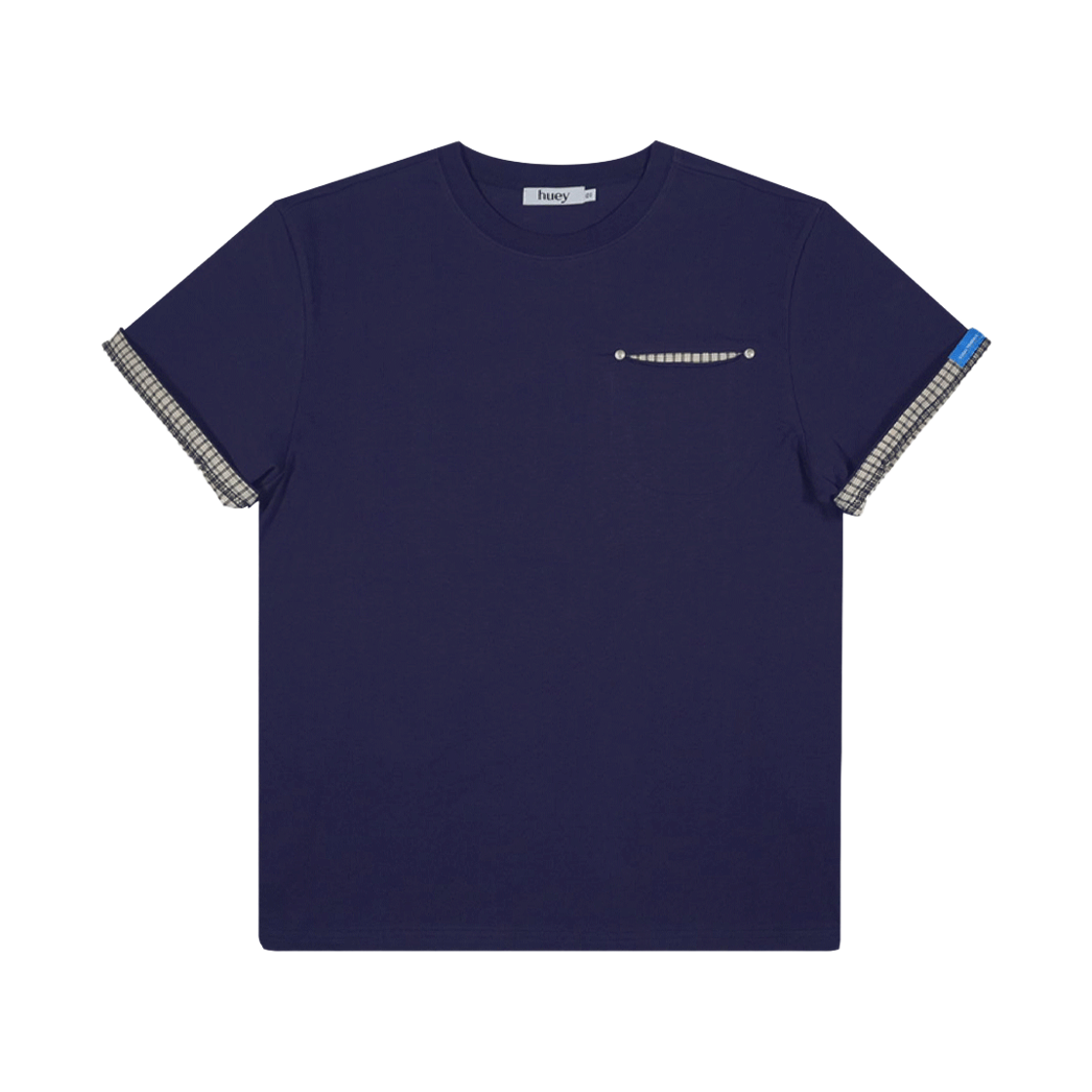 휴이 체크 롤 업 티 네이비(Huey Check Rollup Tee Navy)