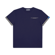 Huey Check Rollup Tee Navy