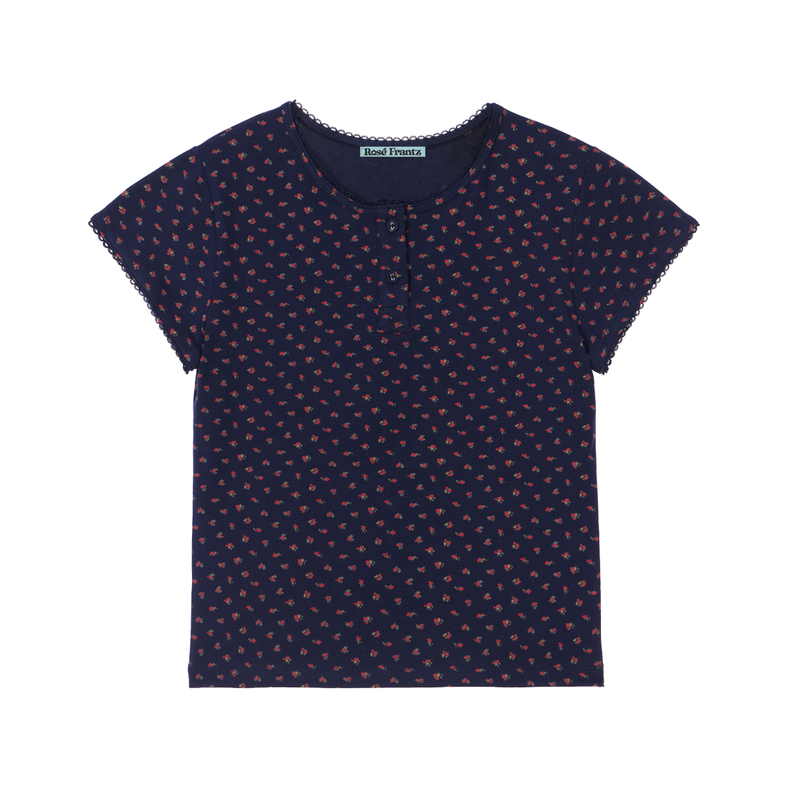 로제프란츠 로즈 앤 베리 라운지 티셔츠 로즈 네이비(Rosefrantz Rose & Berry Lounge T-shirt [Rose Navy]) - 1