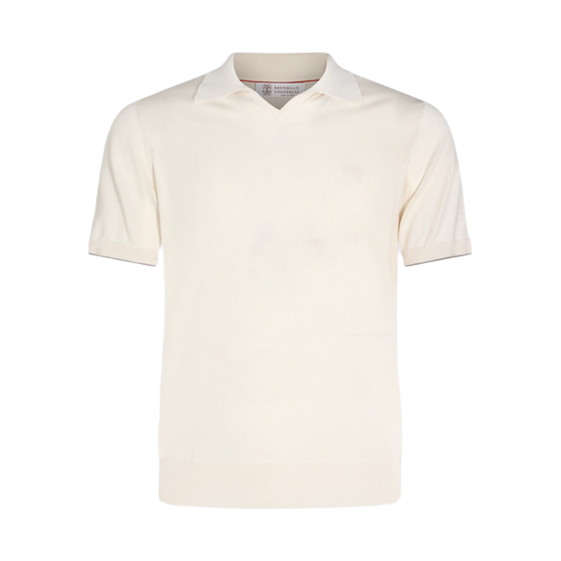 브루넬로 쿠치넬리 코튼 잉글리시 폴로 스웨터 아이보리(Brunello Cucinelli Cotton English Polo Sweater Ivory)