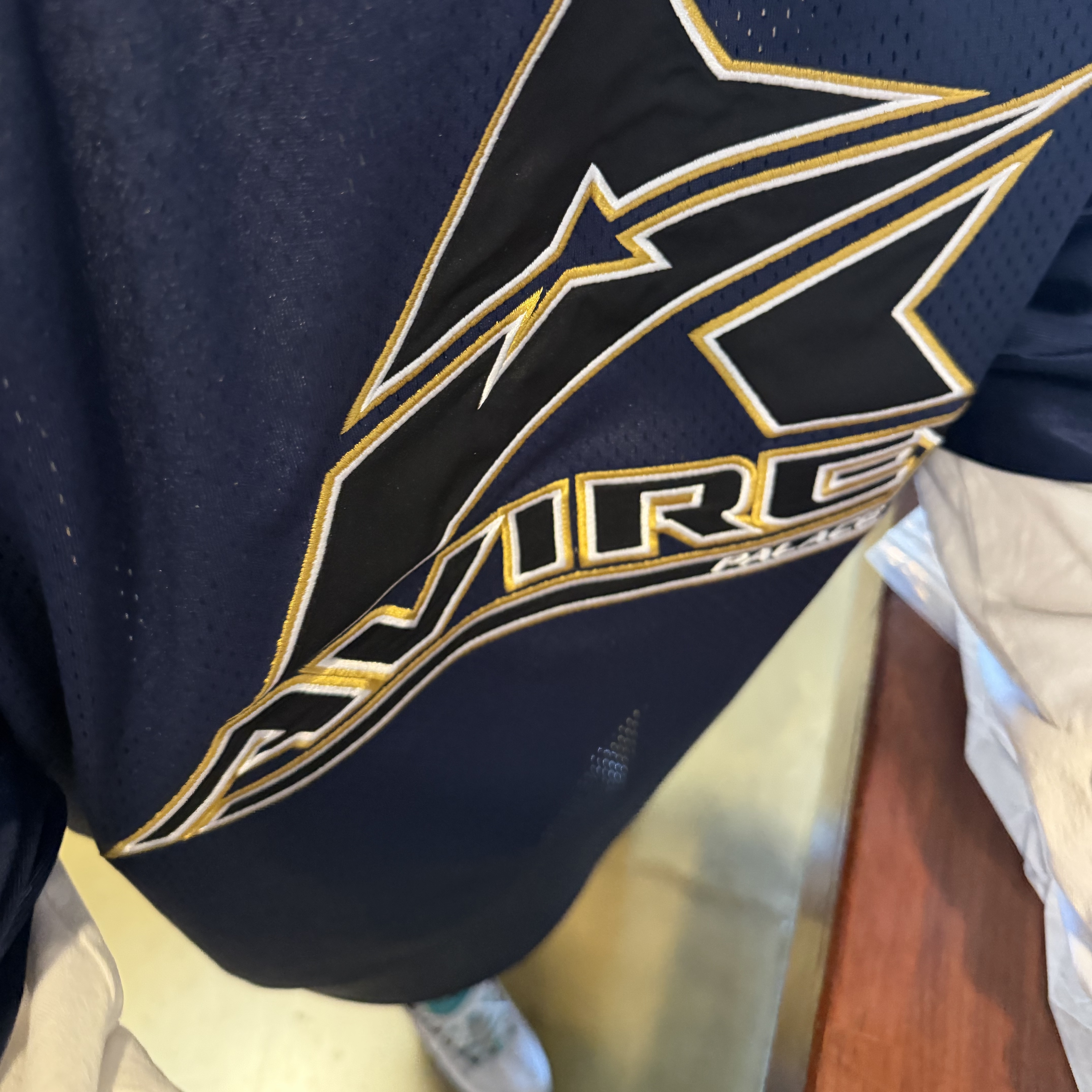 Palace Avirex Mesh Jersey Navy - 24FW 착용 스타일