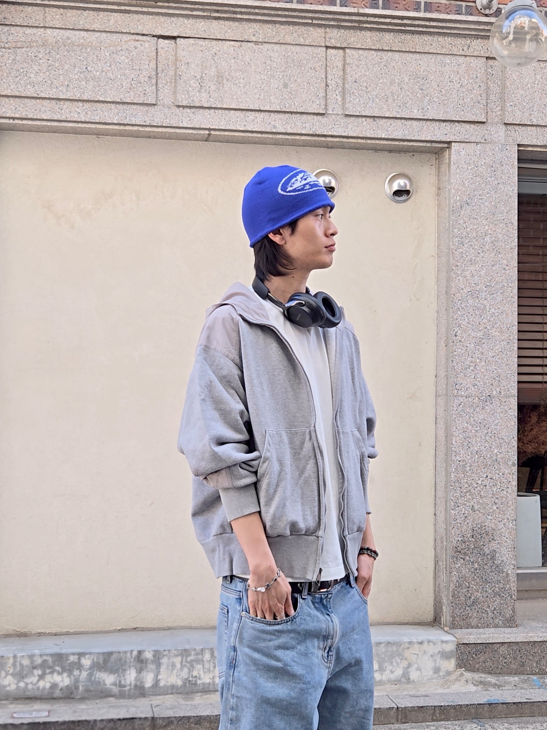 Stussy Royal Suit Dress Belt Black, Vans x FDMTL OTW Half Cab Reissue 33 EK Blue 착용 스타일 - 3
