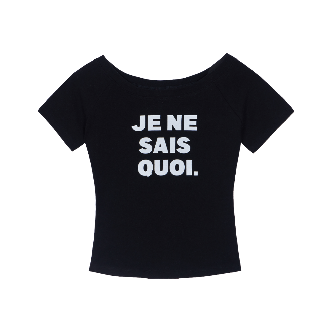 RS26CTS103BLK Rosefrantz Minimal French Lettering T-shirt [Black]