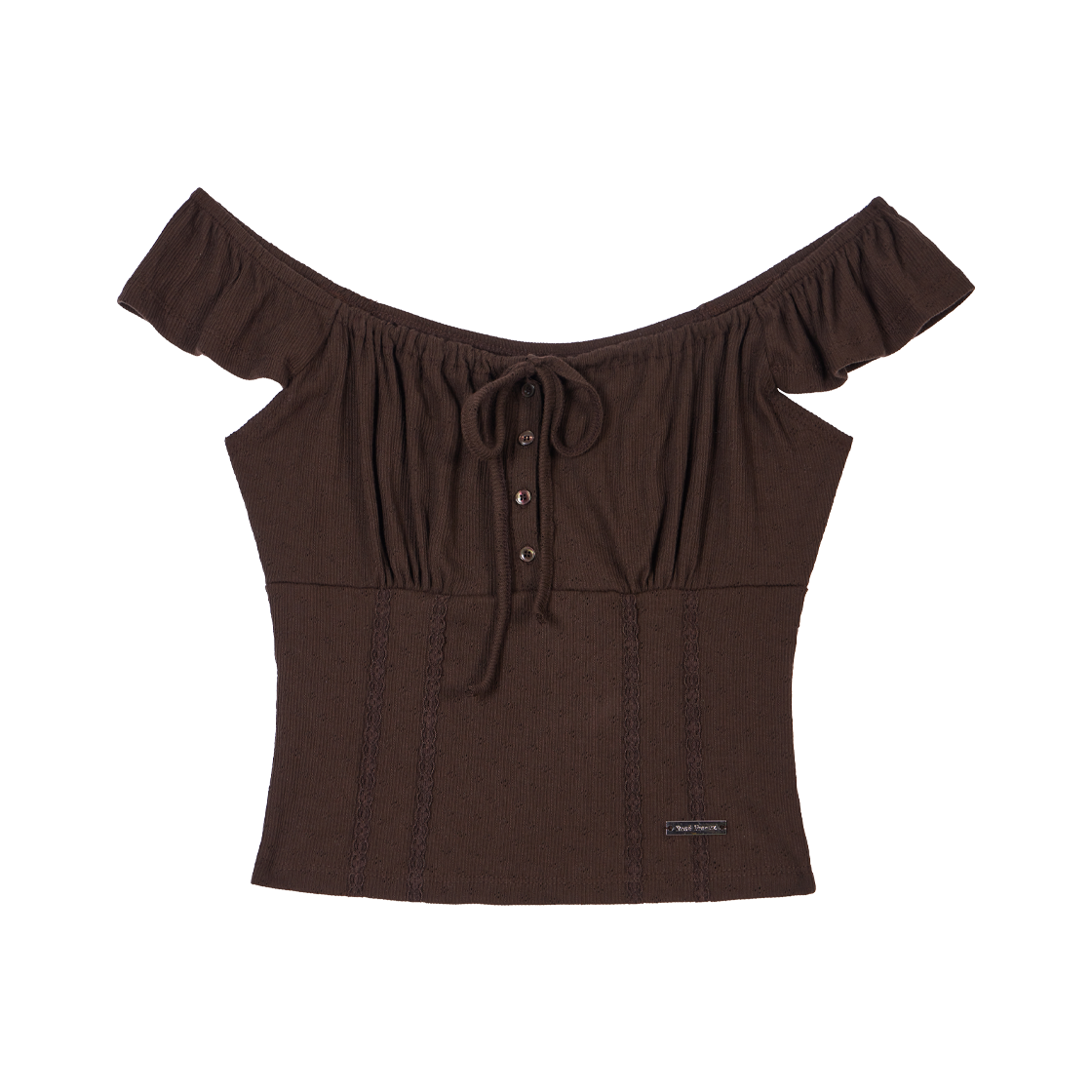 RS26CSV101BRW Rosefrantz Ribbon Shirring Sleeveless [Brown]