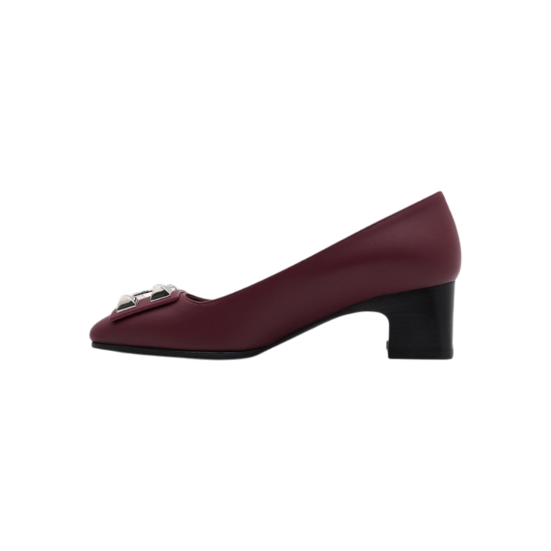 에르메스 단세우스 버건디 레더 팔라듐 하드웨어 여성 구두aa63839(Hermes D'Aseus Burgundy Leather Pumps Palladium Hardware)