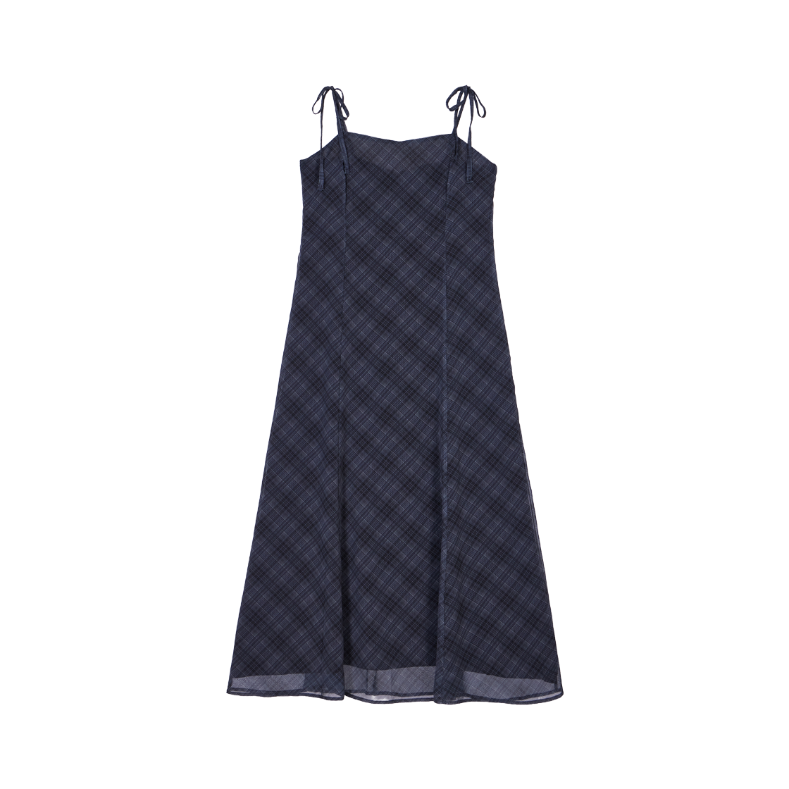 RS26SOP105BLK Rosefrantz Sheer Grace Slim Long Dress [Black]