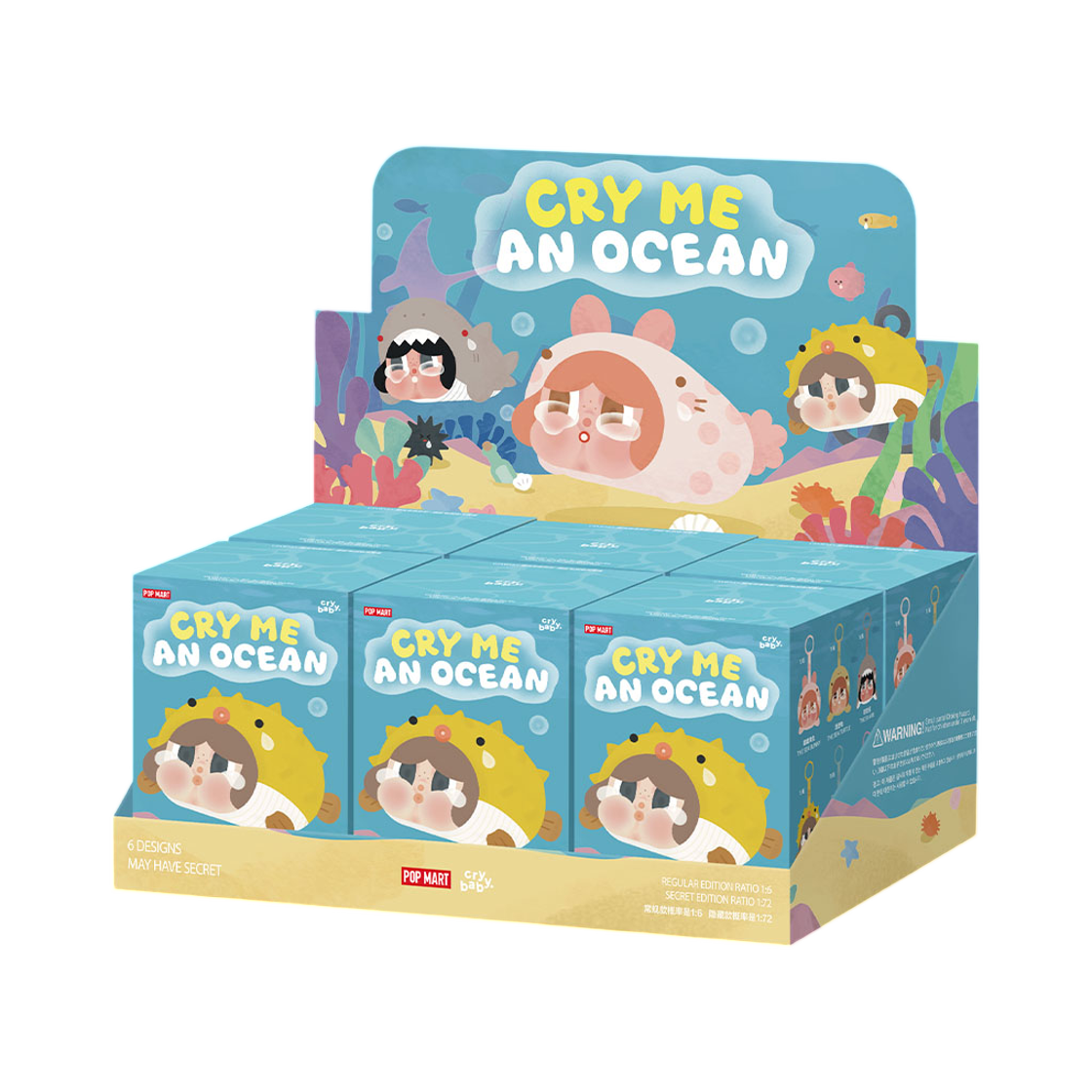 - Pop Mart Crybaby Cry Me An Ocean Series Vinyl Plush Pendant Sealed Case (6 Blind Boxes)