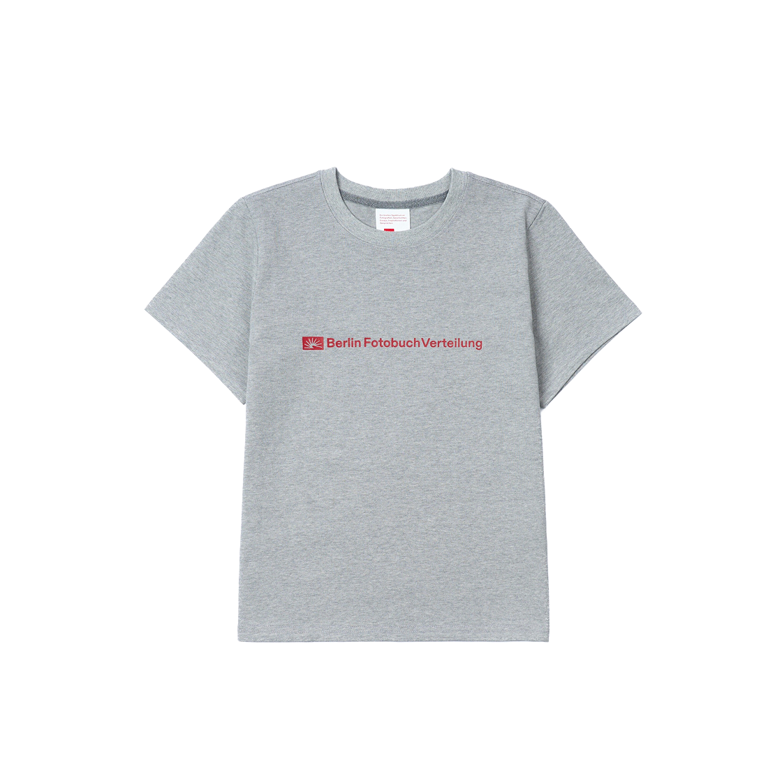 베를린 포토북 디스트리뷰션 W 002 비에프브이 센터 로고 티 그레이(Berlin Photobook Distribution W 002 BFV Center Logo Tee Grey) - 1