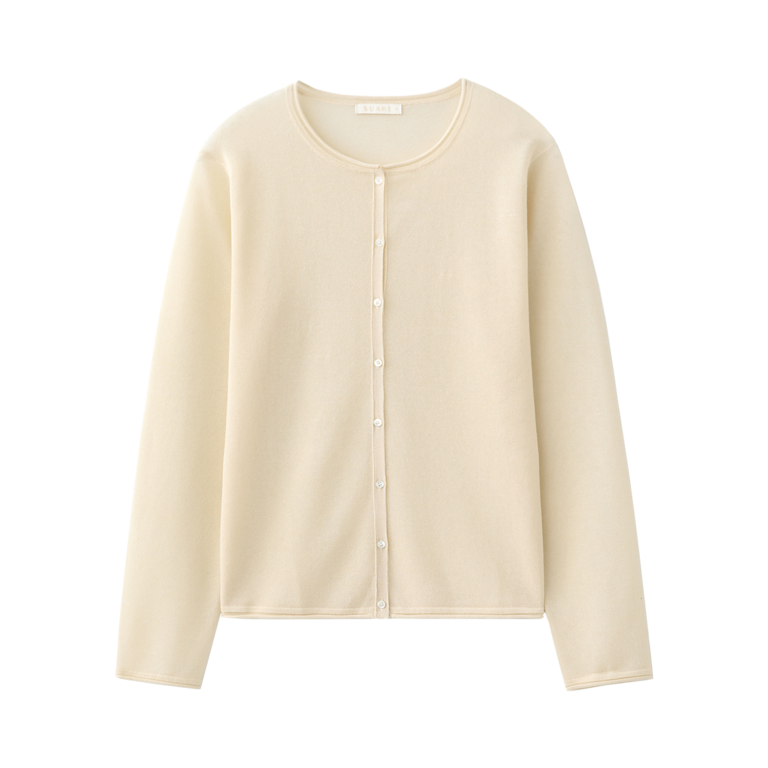 (우먼)라이트 시어 린넨 가디건 라이트 베이지((W) Suare Women Light Sheer Linen Cardigan Light Beige)