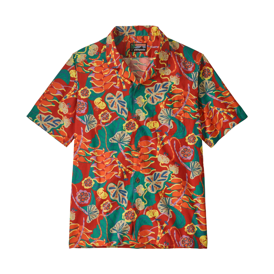 52567 Patagonia Tidal Threads Camp Shirt Tropiclimb Hot Ember