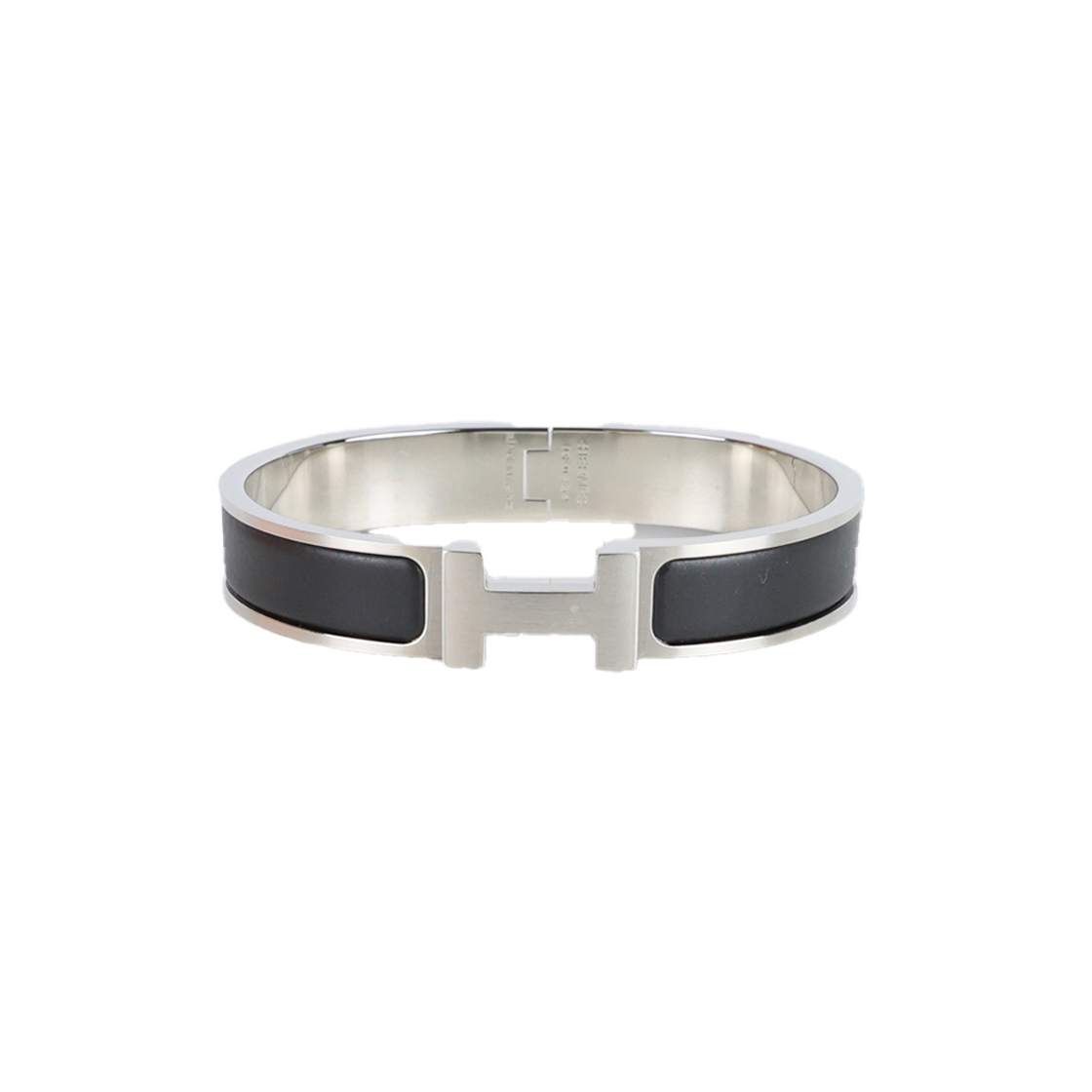 ITS72RBULBMQ Hermes Click H Bracelet Black Matte Silver T5 H703203FB01