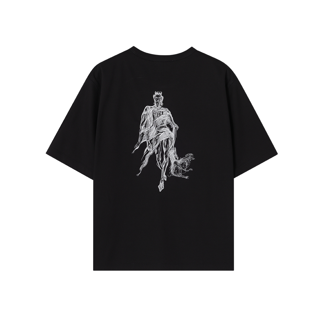 WI1TS116BK (W) SONGZIO SSAW Original Drawing T Shirt Black