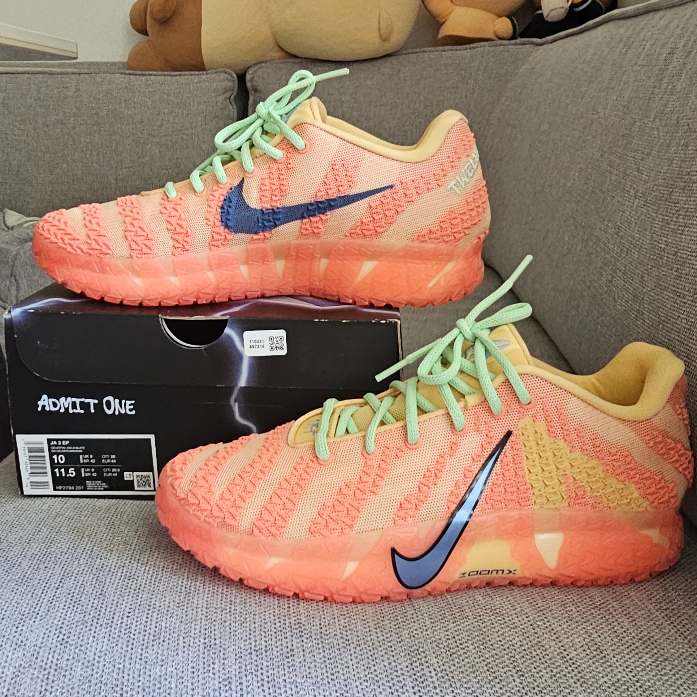 Nike Ja 3 EP Celestial Gold Slate 착용 스타일