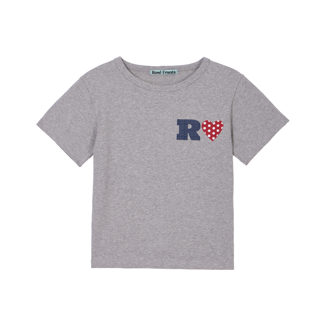 RS26STS103GRY Rosefrantz Dot Heart Cotton T-Shirt [Gray]