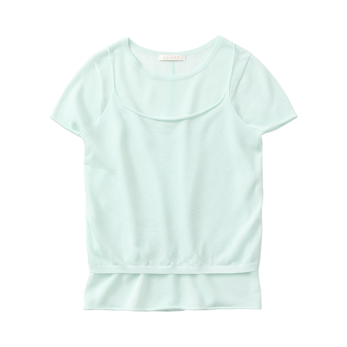 (우먼)베일 린넨 레이어드 니트(SET) 민트((W) Suare Women Veil Linen Layered Knit (SET) Mint)