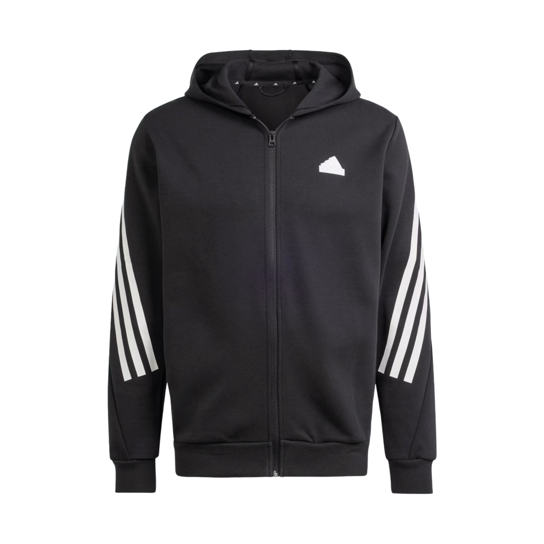 IR9159 Adidas Sportswear Future Icons 3-Stripes Full Zip Hoodie Black - KR Sizing