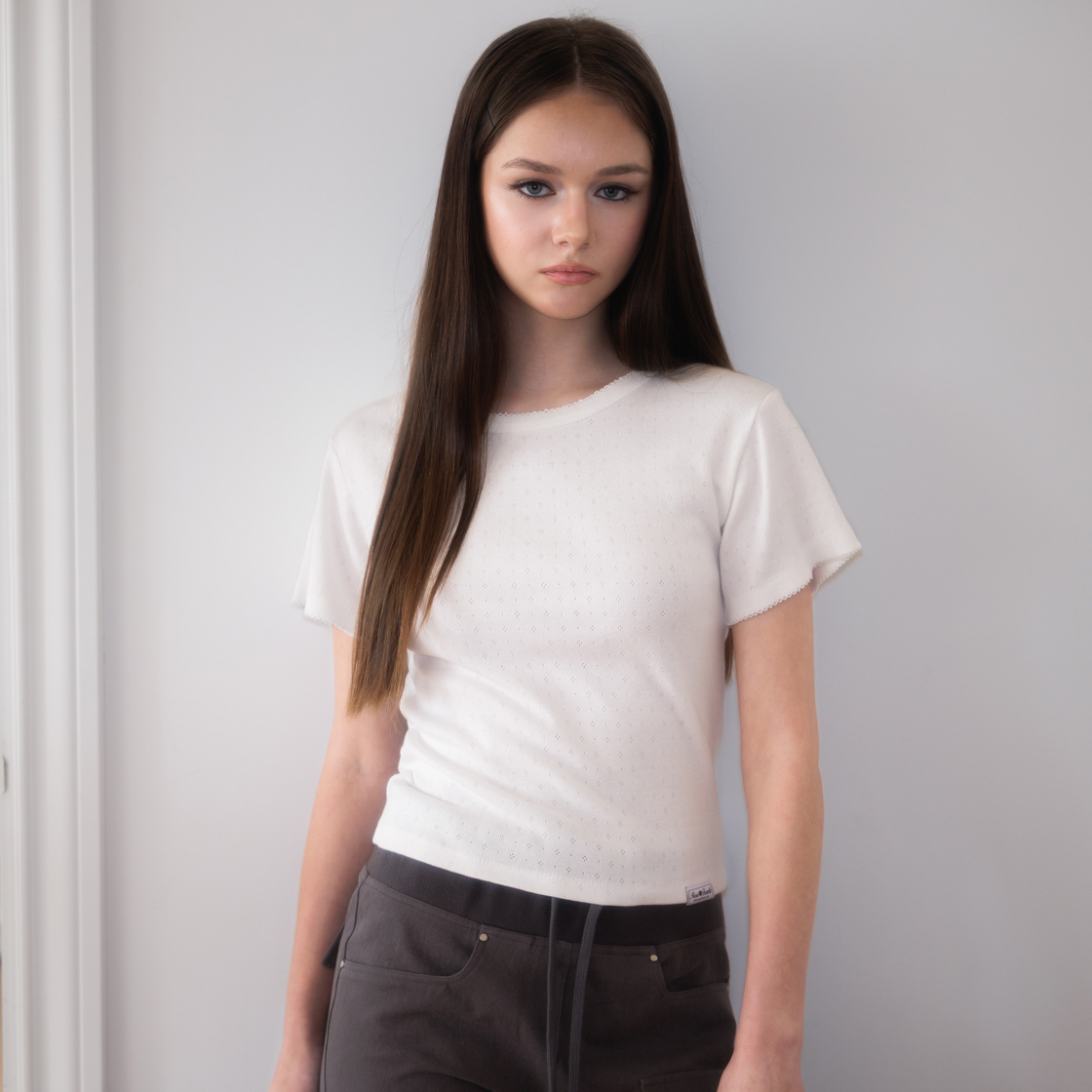 로제프란츠소프트 펀칭 레이스 티셔츠 아이보리(Rosefrantz Soft Punching Lace T-shirt [Ivory]) - 6