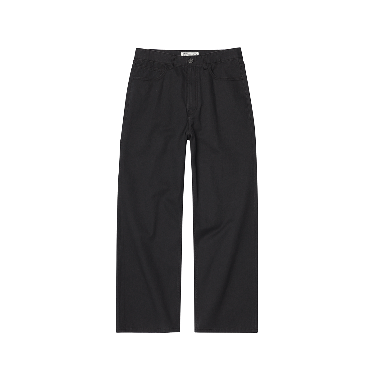 조우 로우 라이즈 핏 카치온 레귤러 팬츠 워시드 블랙(CHOWOO Low Rise Fit Cationic Regular Pants Washed Black)