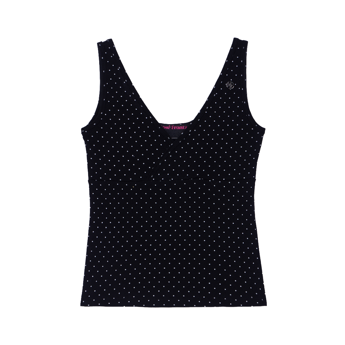 RS26USV107BLK Rosefrantz Dot V-neck Layered Sleeveless [Black]
