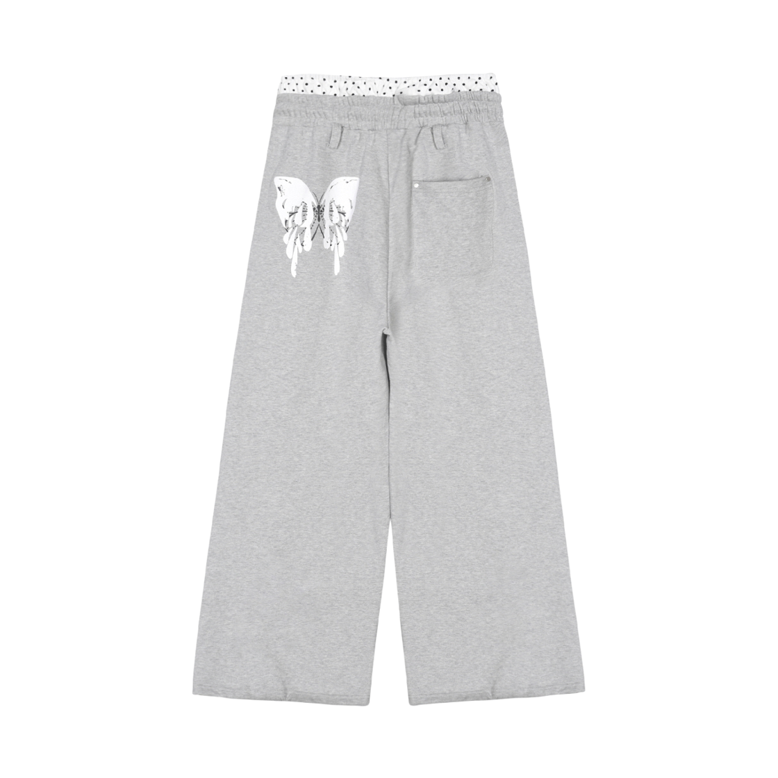 닉앤니콜 영거송 도트 멜팅 버터플라이 스웨트 팬츠 그레이(NICK&NICOLE × YOUNGER SONG Dot Melting Butterfly Sweat Pants Gray) - 2