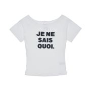 Rosefrantz Minimal French Lettering T-shirt [White]