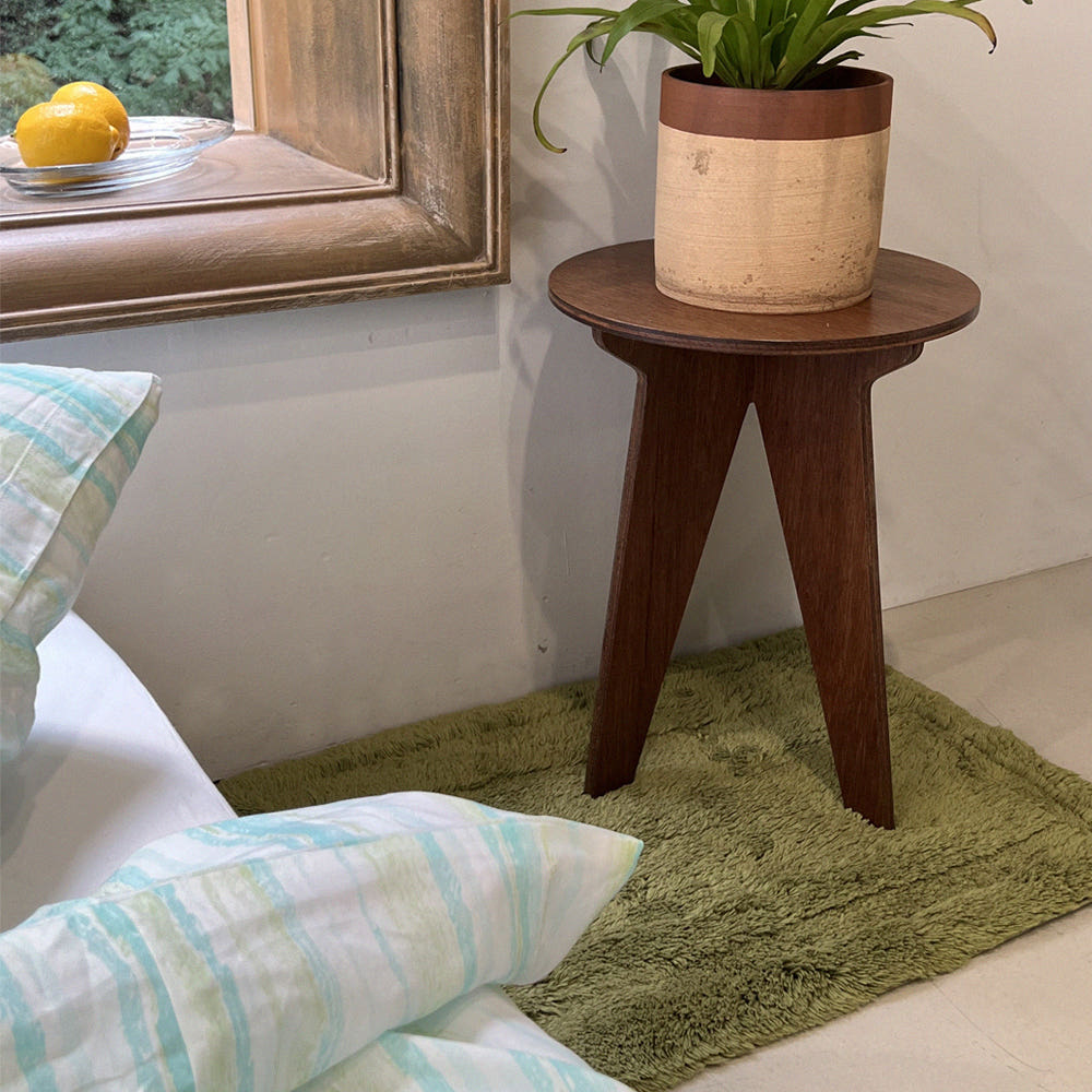 올리브 그린 푹신한 미끄럼 방지 순면 발매트 45x120cm(MUSEONGHWA Olive Green Non-Slip Cotton Foot Mat Rug 45x65cm) - 5
