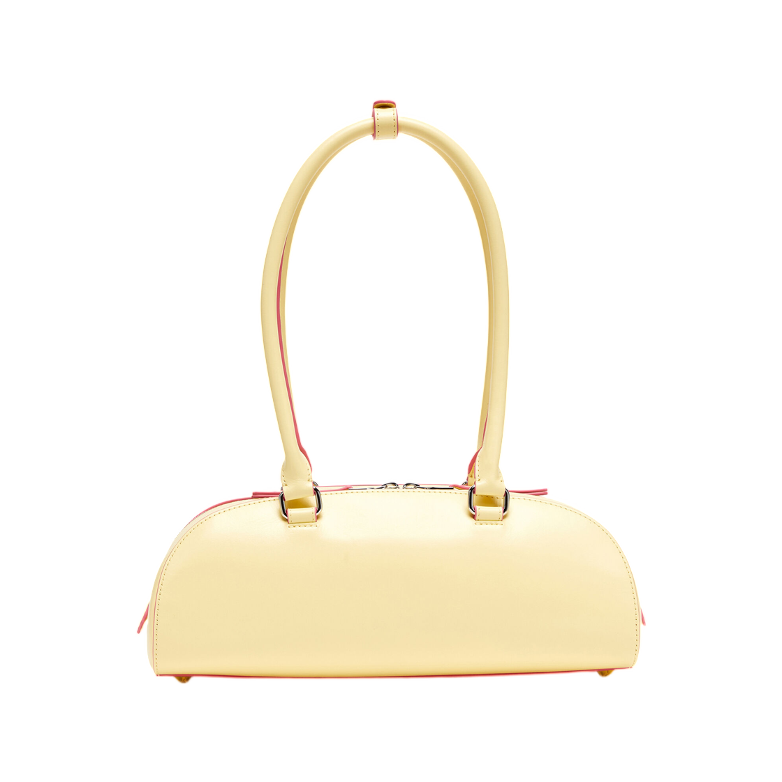 X10641P8279-T3001 Diesel 1DR Dome Elongated Bowling Bag In Leather Yellow