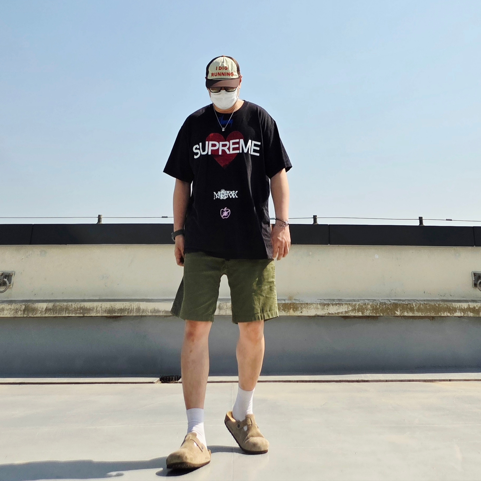 Human Made Military Card Case Black, Alex Zono I Dig Running Trucker Hat OG Brown - CapeTown 착용 스타일 - 4