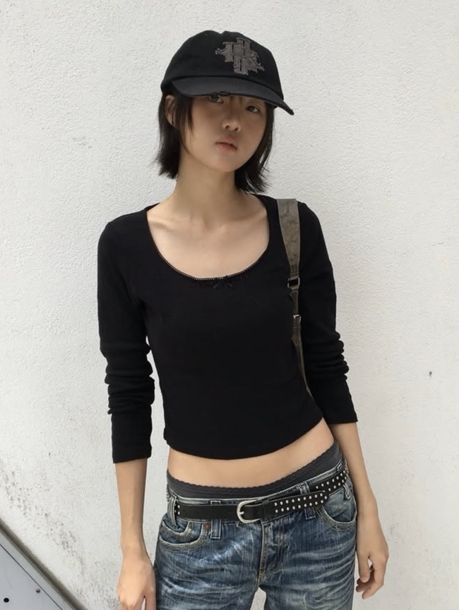 PHOS333 Phos Applique Ball Cap 착용 스타일 - 1