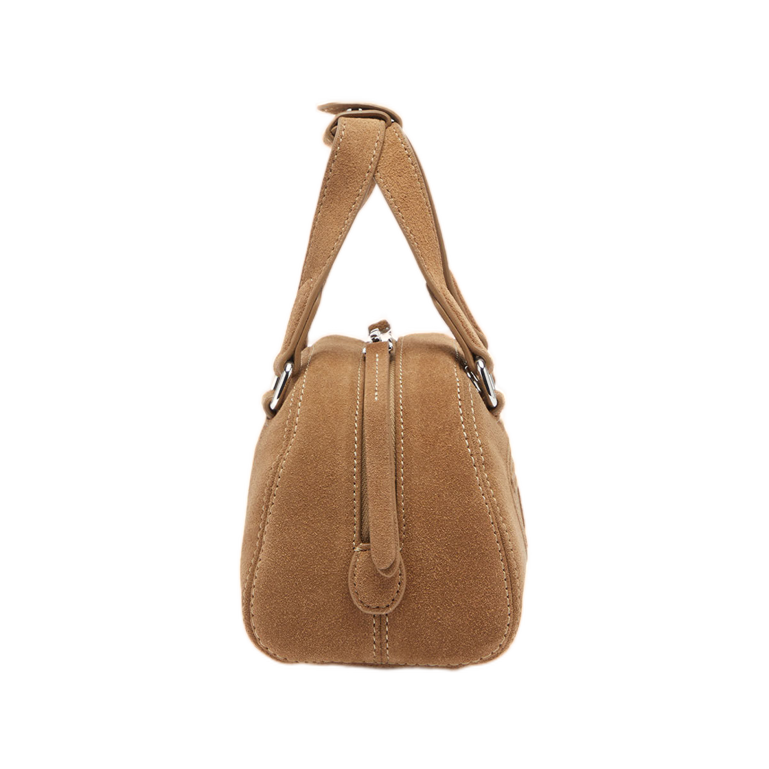 디젤 1DR 돔-스웨이드 미니 볼링백 베이지(Diesel 1DR Dome-Suede Mini Bowling Bag Beige) - 2