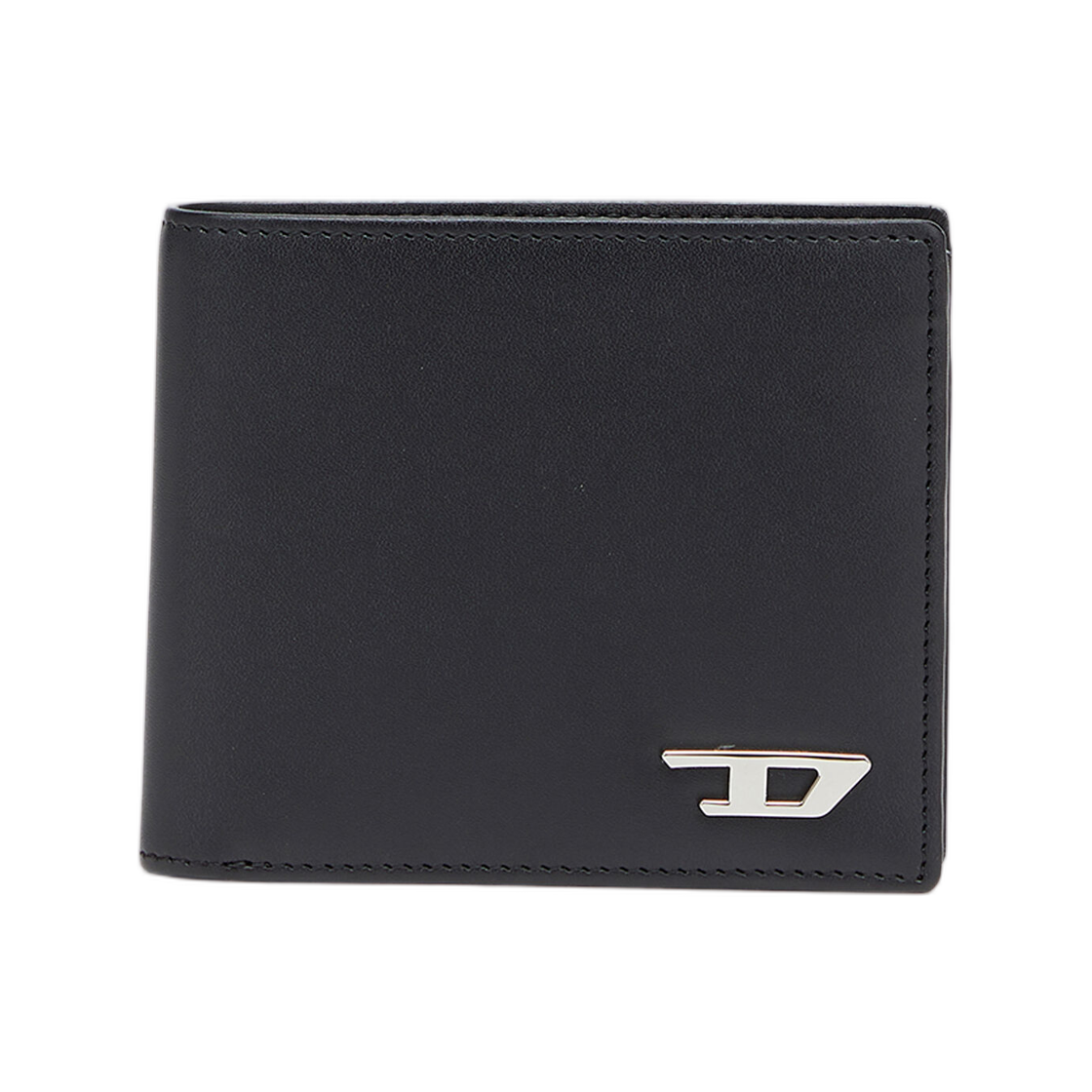 X08844P9181-T8013 Diesel Bi-Fold Wallet In Leather with Coin Pocket Black