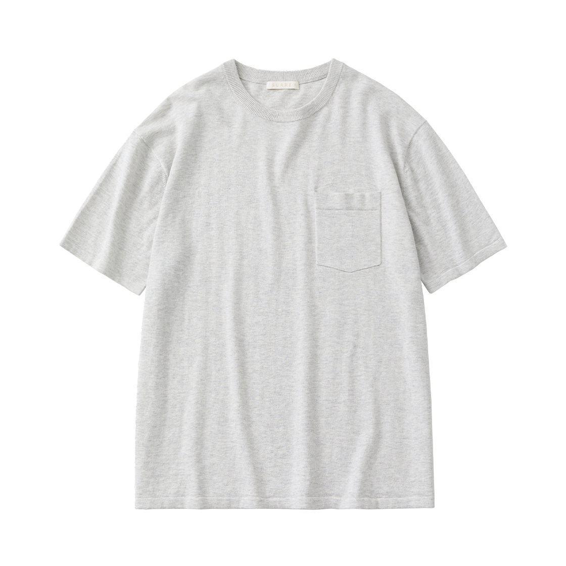 (우먼)코튼 썸머 울 보이 하프 니트 화이트 멜란지((W) Suare Women Cotton Summer Wool Boy Half Knit White Melange)