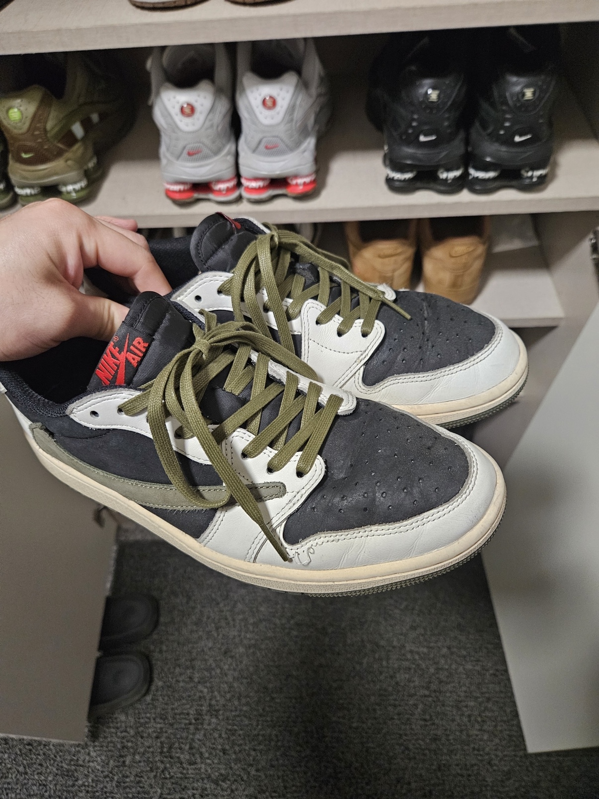 Nike x Kasina Air Max 1 SP Won-Ang Orange, Nike x Supreme Air Max 1 '87 Black White - 25SS 착용 스타일 - 6
