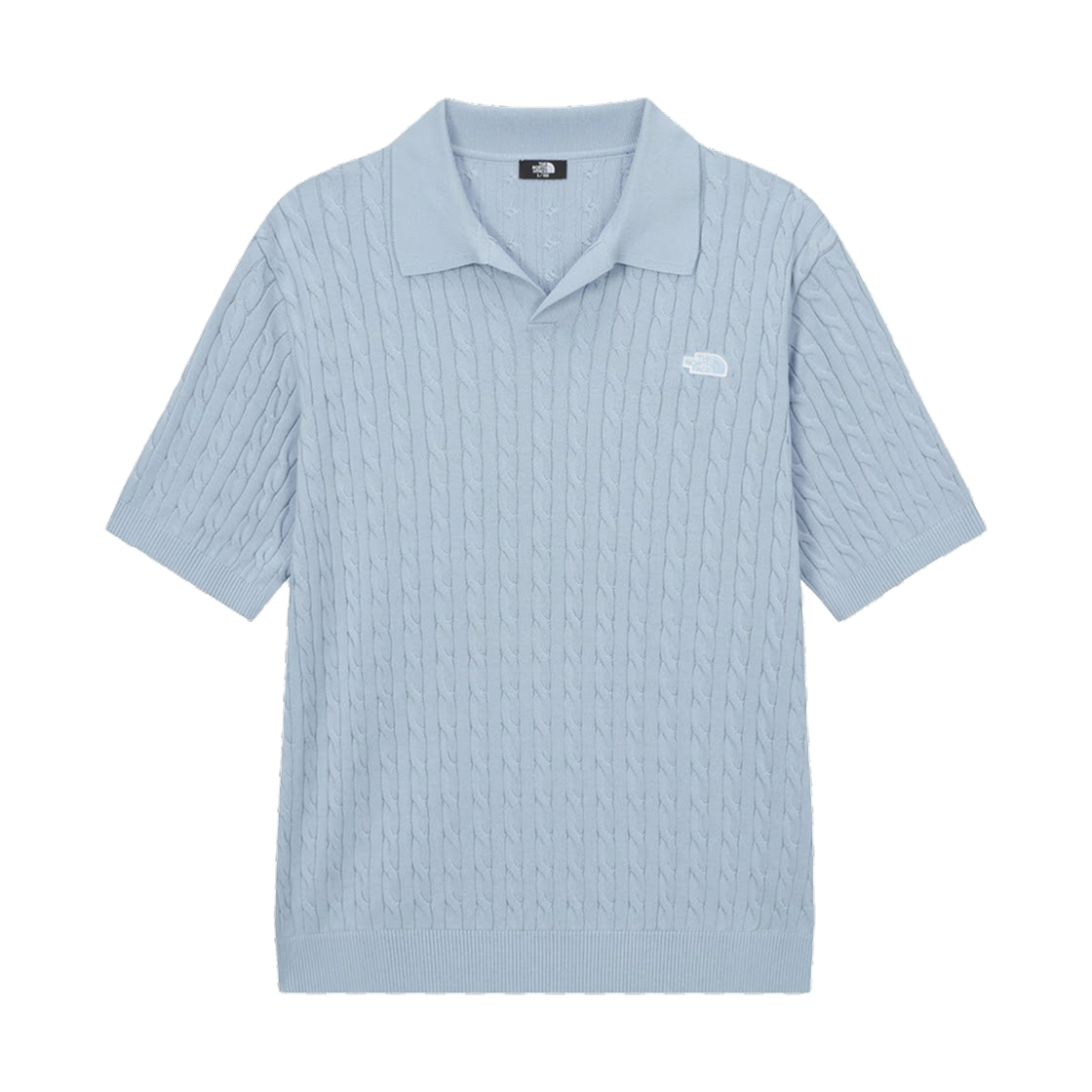 NT7AS00B The North Face Cable S/S Polo Sweater Ice Blue - 26SS