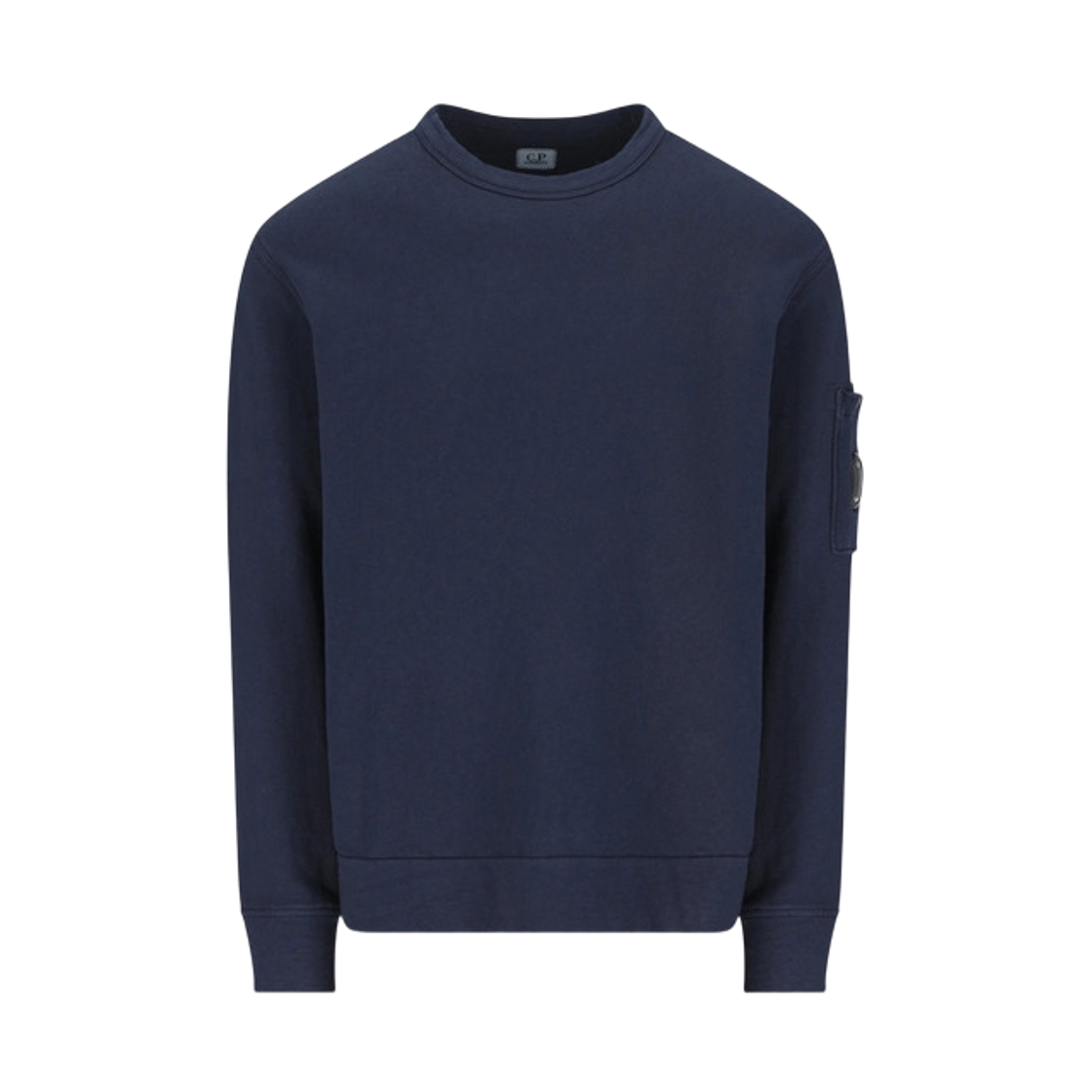 20CMSS207A110337O889 C.P. Company Malfile Fleece Lens Crewneck Sweatshirt Midnight Navy Blue - 26SS