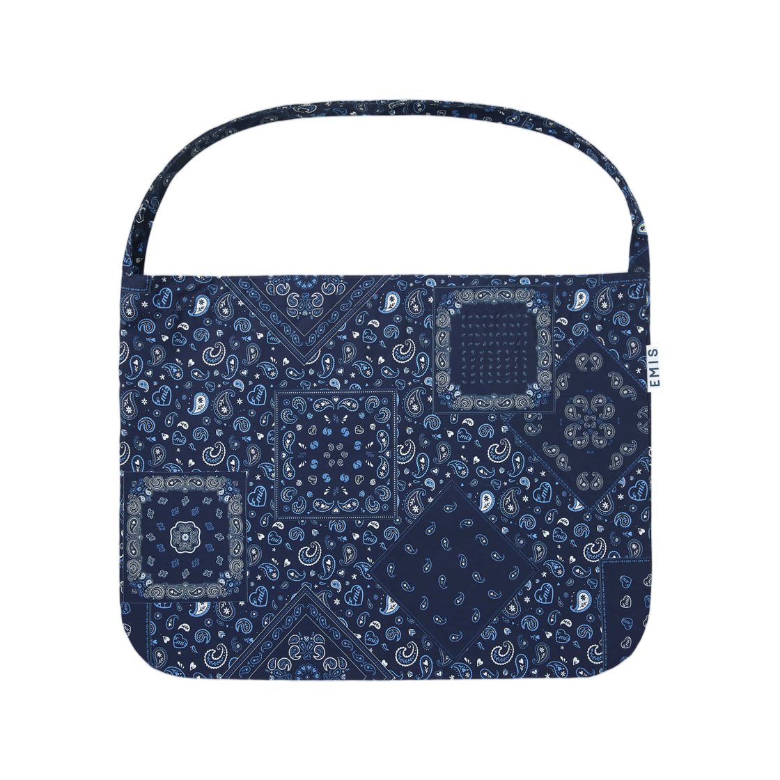 이미스 로고 페이즐리 에코 백 네이비(Emis Logo Paisley Eco Bag Navy) - 1