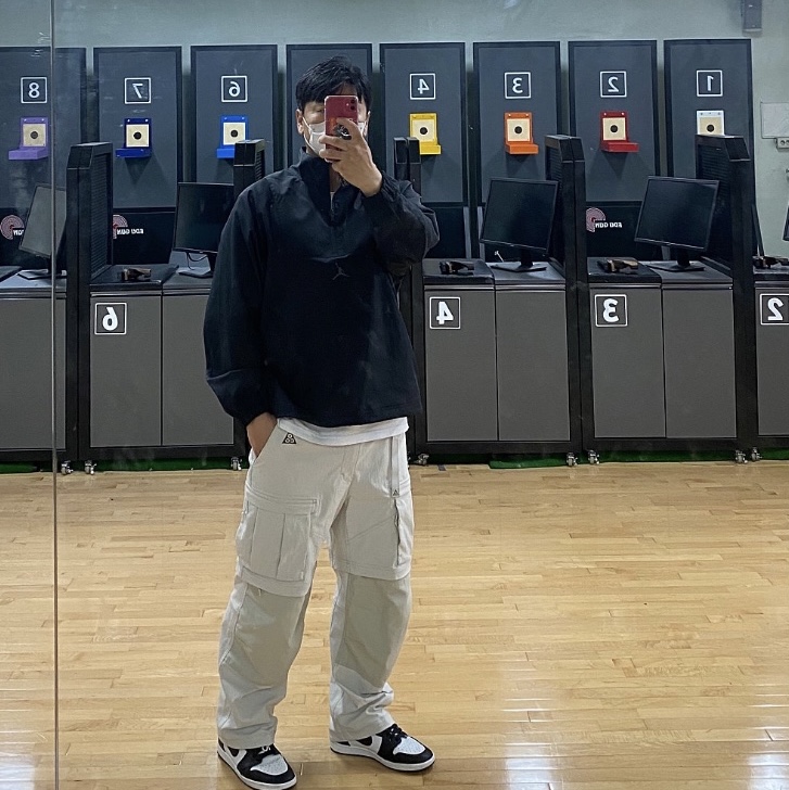 Jordan Sport Golf Jacket Black Anthracite 착용 스타일